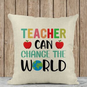 Μαξιλάρι Λινό | Teacher can change the world