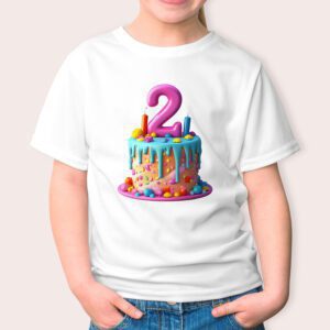 Παιδικό Μπλουζάκι | Happy Birthday 2 years τούρτα
