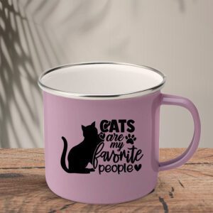 Εμαγιέ Κούπα “Cats are my favorite people” – Για Cat Lovers