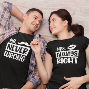 Σετ Μπλουζάκια | Mr. Never Wrong - Mrs Always Right