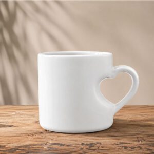 Λευκή Κούπα με σχήμα Καρδιά 330 ml | Εκτύπωσε το δικό σου