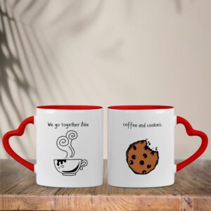 Σετ Κούπες Καρδιά | Coffee & Cookies