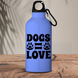 Μεταλλικό μπουκάλι αλουμινίου 600 ml | Dogs = Love