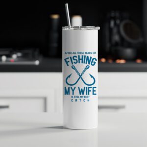 Ποτήρι θερμός μεταλλικό με καλαμάκι | My wife is my best catch