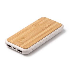 Προσωποποιημένο μπαμπού Power Bank 10000mAh με Χάραξη