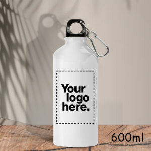 Κούπα Μetal bottle 600ml_White_Custom | Teesney
