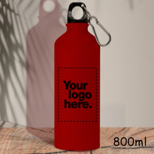 Κούπα Μetal bottle 800ml_Red_Custom | Teesney