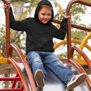 Unisex Φούτερ Σταχτί – Kids Hoodie_Black_Custom | Teesney
