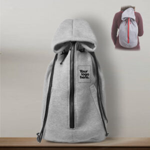 Τσάντα Hoodie (Γκρι / Μαύρο) – Hoodie Bag_Black_Custom | Teesney