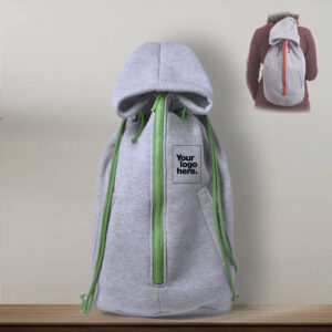 Τσάντα Hoodie (Γκρι / Μαύρο) – Hoodie Bag_Green_Custom | Teesney