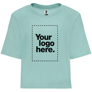 T-shirt Crop top_Ice blue_Custom | Teesney