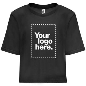 T-shirt Crop top_Black_Custom | Teesney