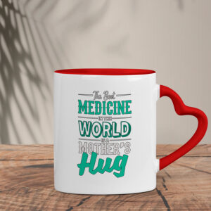 Δίχρωμη Κούπα Καρδιά | The best medicine in the world is a mother's hug