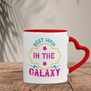 Δίχρωμη Κούπα Καρδιά | Best Mom in the Galaxy