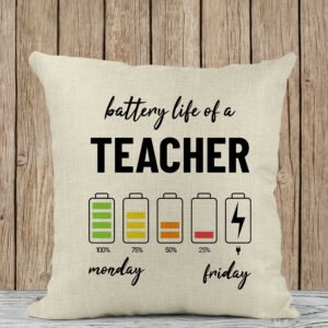 Μαξιλάρι Λινό | Battery life of a Teacher
