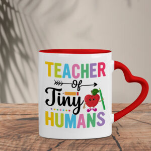 Δίχρωμη Κούπα Καρδιά | Teacher of tiny humans