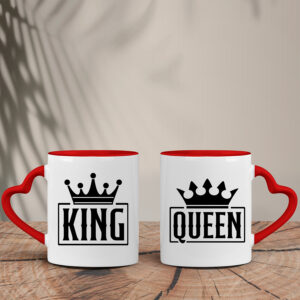 Σετ Κούπες Καρδιά |  King - Queen
