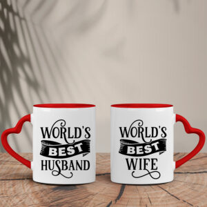 Σετ Κούπες Καρδιά | World's best Husband/Wife
