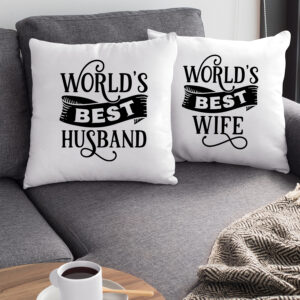 Σετ Μαξιλάρια | World's best Husband - Wife