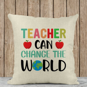 Μαξιλάρι Λινό | Teacher can change the world