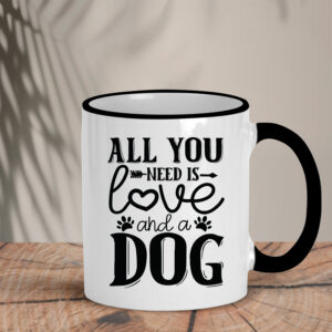 Δίχρωμη Κούπα | All you need is love and a dog