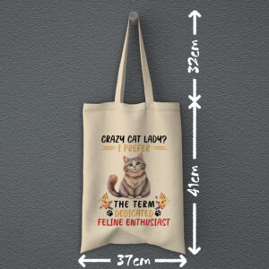 Οικολογική Υφασμάτινη Τσάντα | Crazy Cat Lady