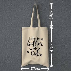 Υφασμάτινη τσάντα | Life is better with a cat
