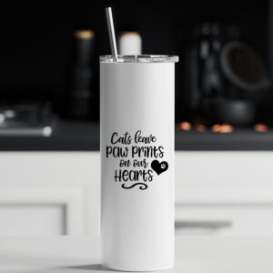 Tumbler θερμός | Cats leave paw prints on our hearts