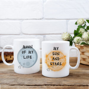 Σετ Λευκές Κούπες | Sun & Moon
