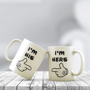 Σετ Λευκές Κούπες | I'm His - I'm Hers