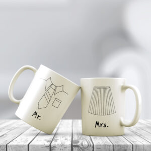 Σετ Λευκές Κούπες | Mr. & Mrs.