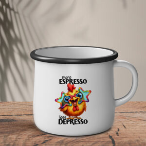 Εμαγιέ Κούπα | More espresso Less depresso