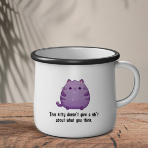 Εμαγιέ Κούπα | This kitty doesn't give a sh't