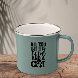 Εμαγιέ Κούπα | All you need is love and a cat
