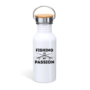 Μπουκάλι θερμός με καπάκι μπαμπού | Fishing is my Passion