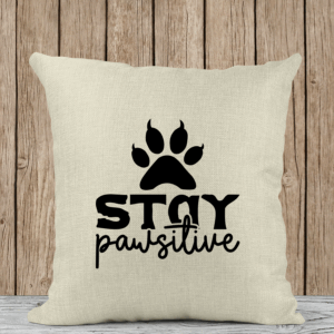 Μαξιλάρι Λινό | Stay pawsitive 2