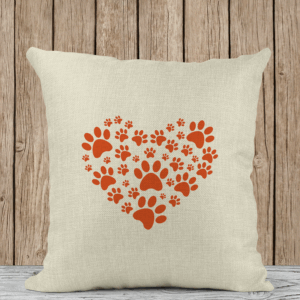 Μαξιλάρι Λινό | Paw heart