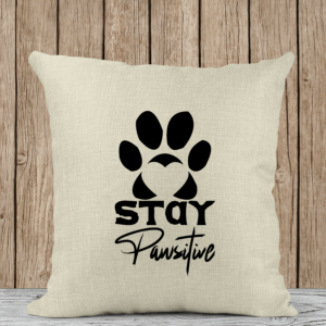 Μαξιλάρι Λινό | Stay Pawsitive