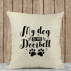 Μαξιλάρι Λινό | My dog is my doorbell