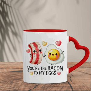 Δίχρωμη Κούπα Καρδιά | Bacon to my Eggs