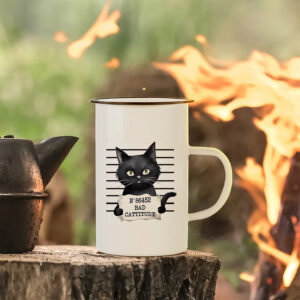 Εμαγιέ Κούπα 440 ml | Bad cattitude