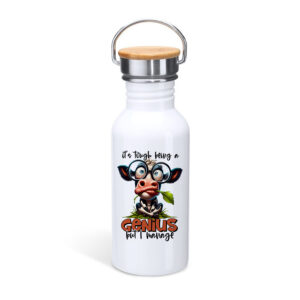 Μπουκάλι με καπάκι μπαμπού | It's tough being a genius