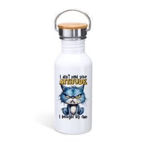 Μπουκάλι με καπάκι μπαμπού | I don't need your attitude