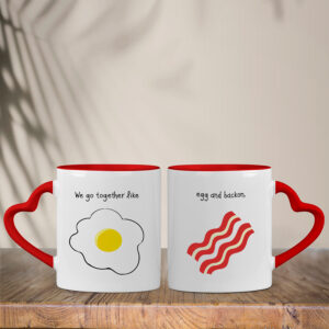 Σετ Κούπες Καρδιά | Egg & Bacon