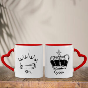 Σετ Κούπες Καρδιά | King & Queen