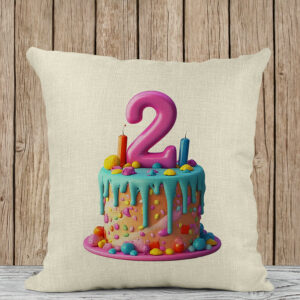 Μαξιλάρι Λινό | Happy Birthday 2 years