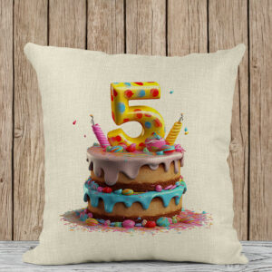 Μαξιλάρι Λινό | Happy Birthday 5 years