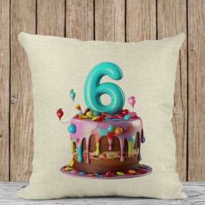 Μαξιλάρι Λινό | Happy Birthday 6 years
