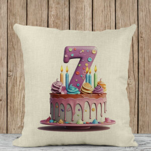 Μαξιλάρι Λινό | Happy Birthday 7 years