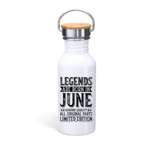 Μπουκάλι με καπάκι μπαμπού 650ml | Legends are born in June